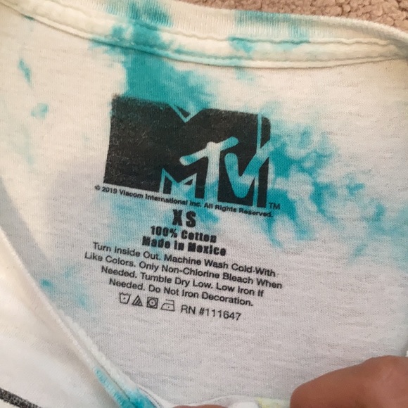 TIE DYE MTV crop top, size xs - Picture 2 of 4